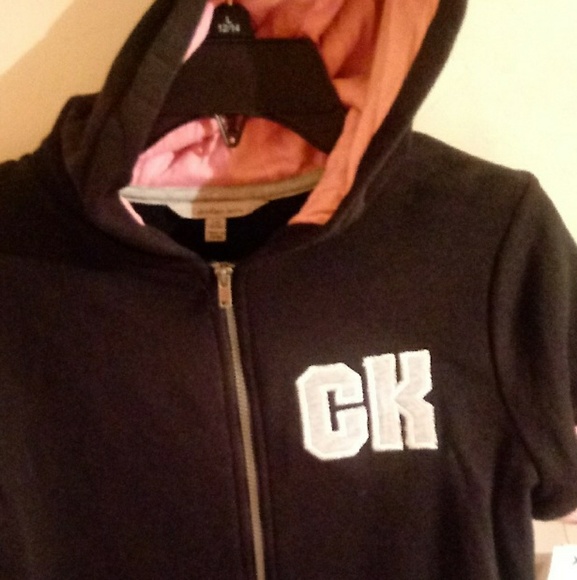 Calvin Klein Jeans Girl's Hooded Sweatshirt - Picture 2 of 5